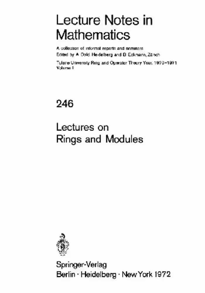 خرید و دانلود نسخه کامل کتاب Lectures on Rings and Modules