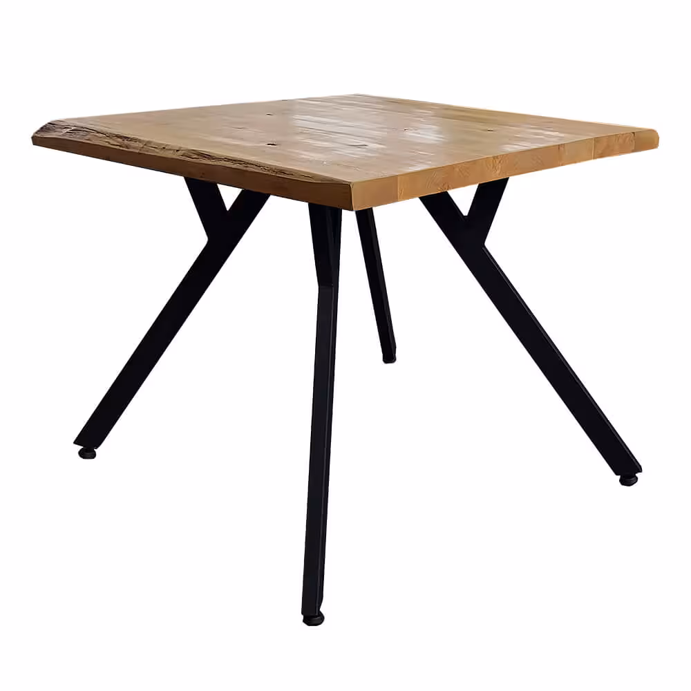 ‌میز روستیک با چوب طبیعی و پایه فلز مدل TR-23-100 هامون