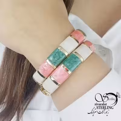 دستبند النگویی مجلسی مینا کاری کد 18772