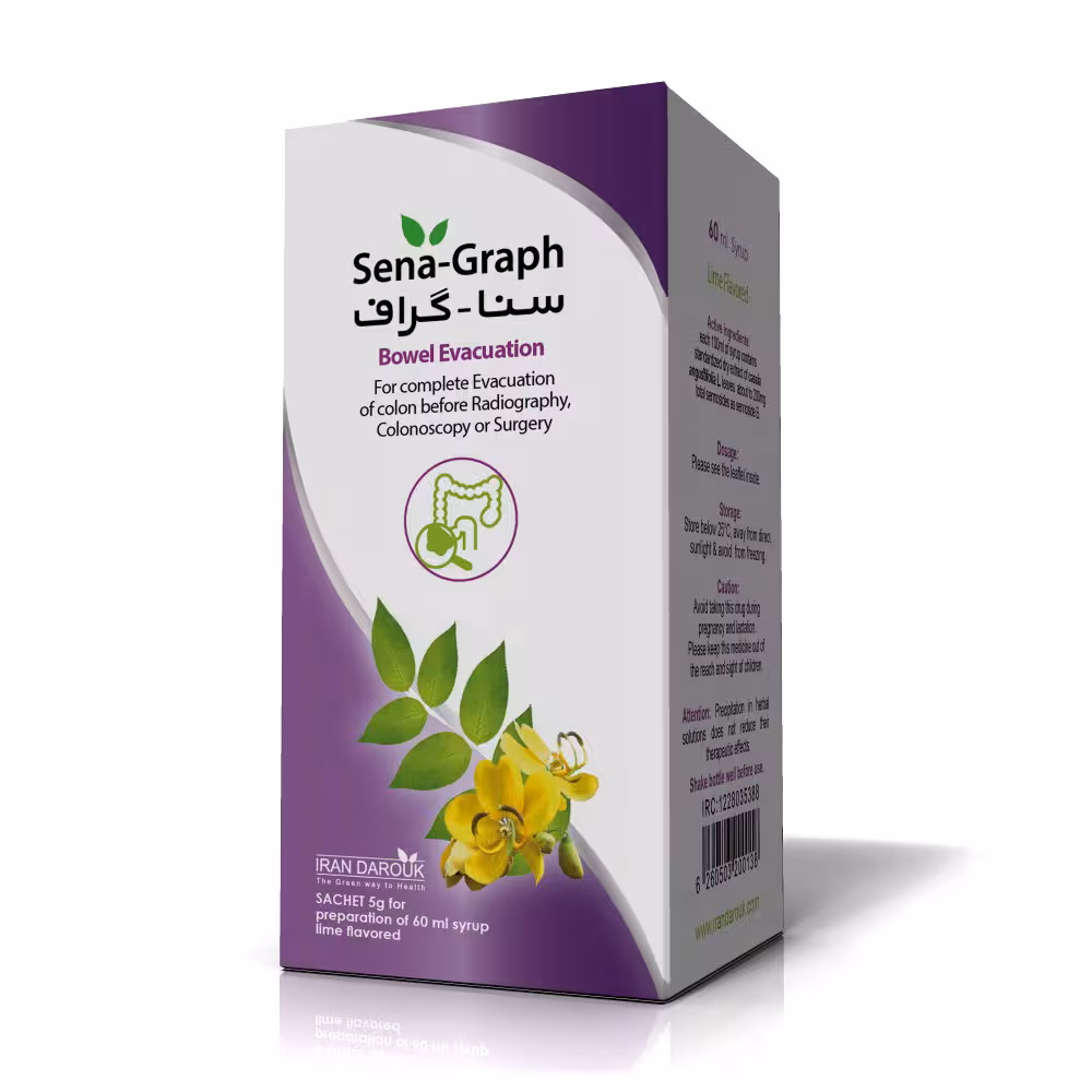 سنا گراف ایران داروک تخلیه کننده کامل کولون 60 میلی لیتر