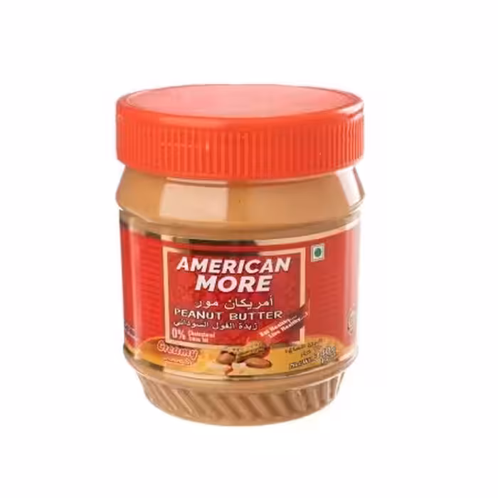 کره بادام زمینی کرمی امریکن مور وزن 340 گرم