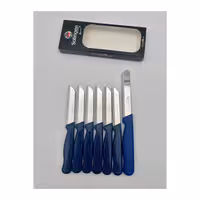 چاقوی میوه 6 تایی اصلی کلور Solingen با تیغه استیل ضد زنگ و دسته پلاستیکی باکیفیت آبی | چاقوی سبزی خردکن میکرو 1 | ساخت آلمان | کیفیت برتر زولینگن