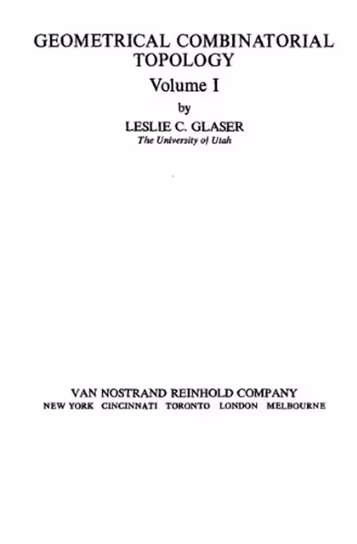 خرید و دانلود نسخه کامل کتاب Geometrical Combinatorial Topology