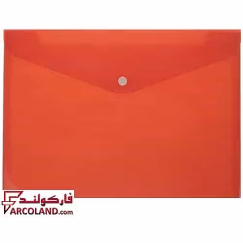 پوشه دکمه دار قرمز سایز A4 مدل پلاستیکی | پاکت