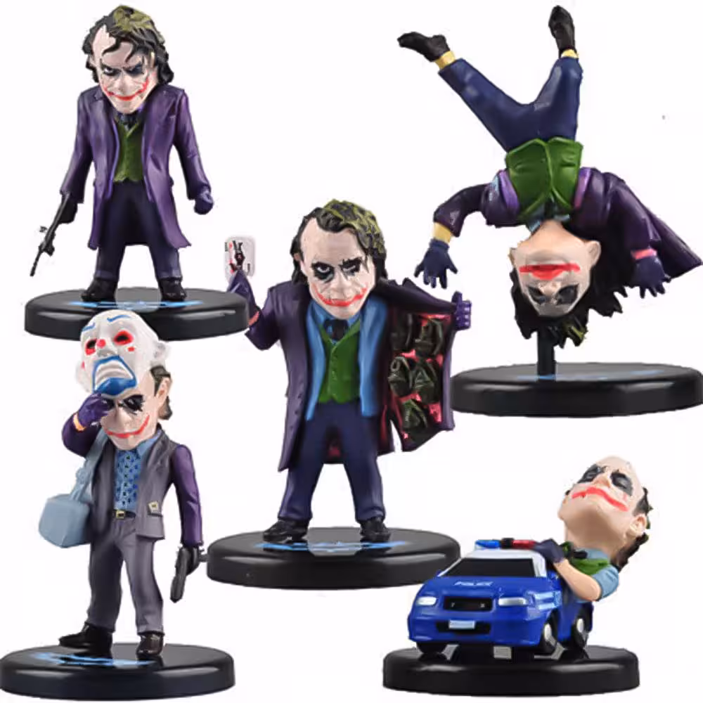 فیگور جوکر سری شوالیه تاریکی Joker Dark Knight مجموعه 5 عددی کد 1395-34