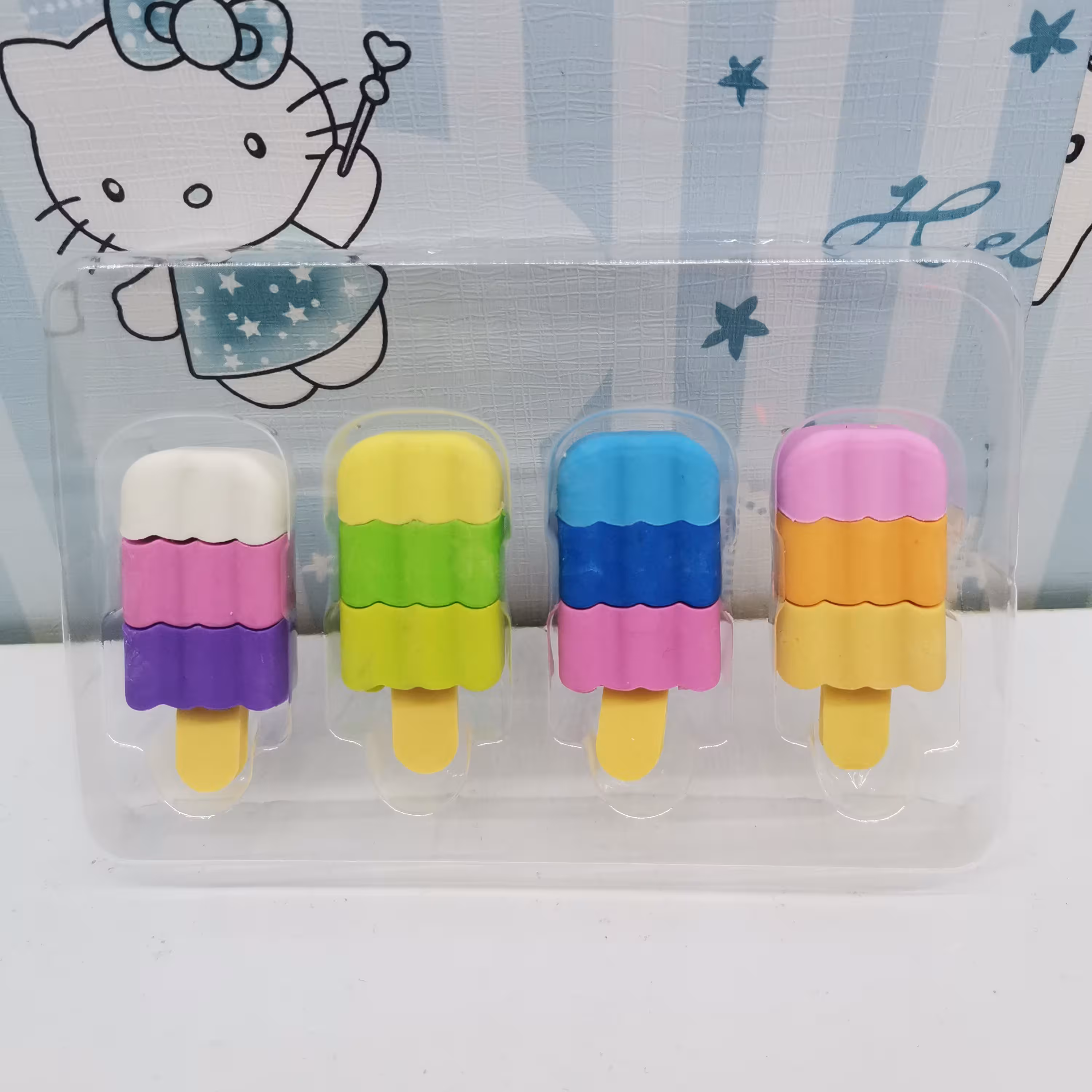 مجموعه 4 عددی پاک کن فانتزی طرح بستنی 