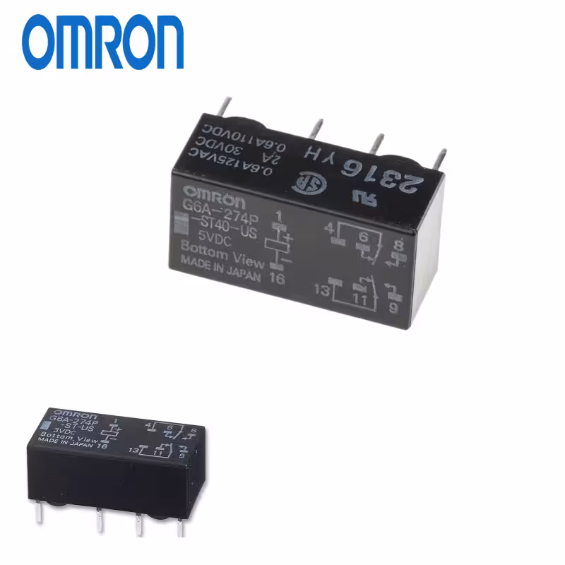 رله مخابراتی امرون 5 ولت 1 آمپر 8 پایه OMRON G6A-274P-ST-US