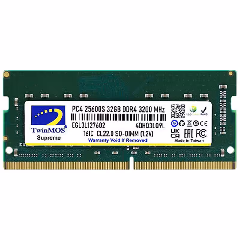 رم لپ تاپ DDR4 تک کاناله 3200 مگاهرتز CL22 توین موس ظرفیت 32 گیگابایت