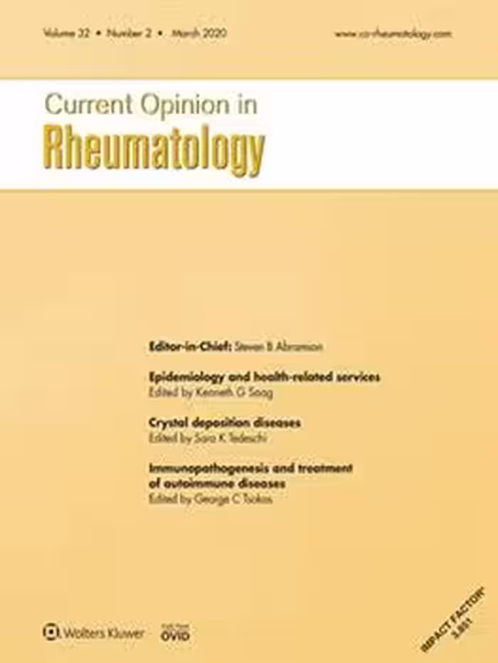 Current Opinion in Rheumatology 2020 - کتاب پزشکی بهار