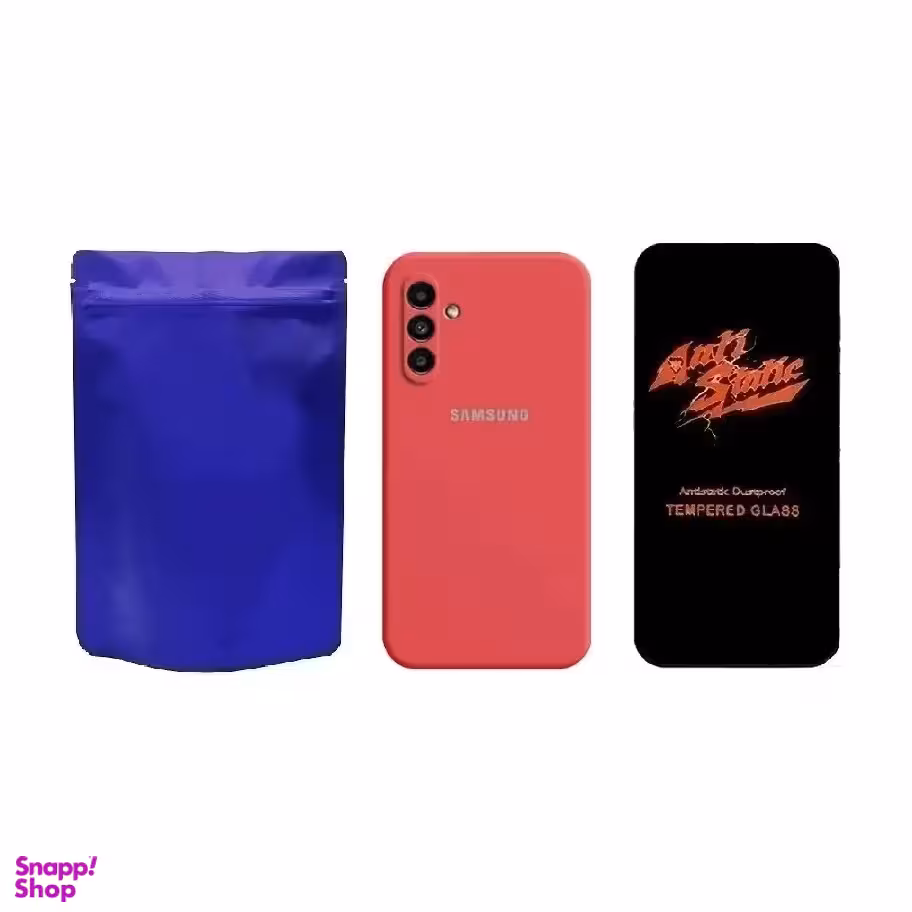 کاور گوشی موبایل مدل M-B Silicon و محافظ صفحه نمایش Anti Static مناسب برای سامسونگ Galaxy A34