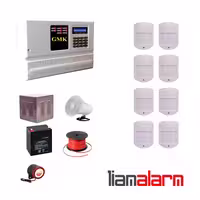 پکیج دزدگیر اماکن با سیم مدل جی ام کا سیم کارتی و تلفنی GM910H68