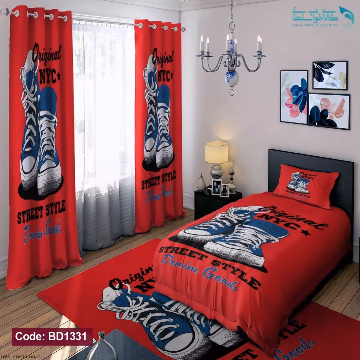 روتختی طرح کفش یکنفره کد BD1331