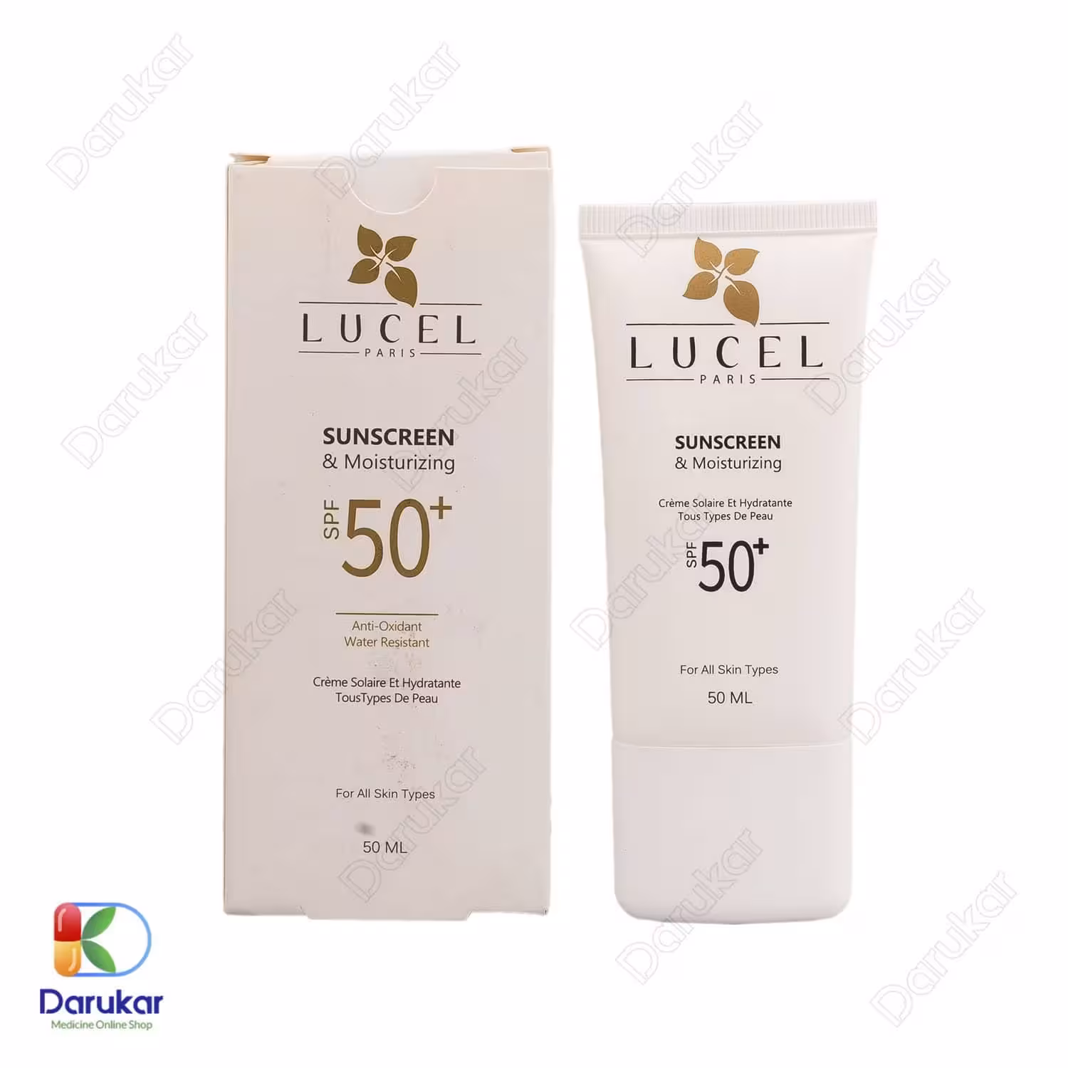 کرم ضدآفتاب بی رنگ مناسب انواع پوست لوسل SPF 50