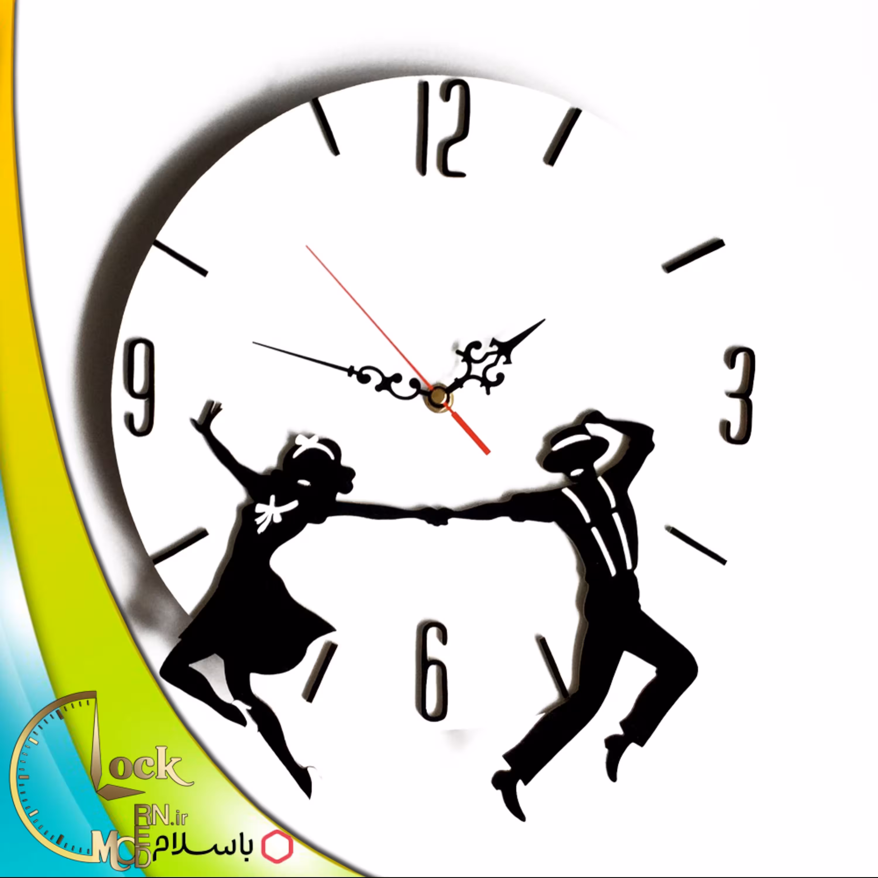 ساعت دیواری طرح عاشقانه کد 77