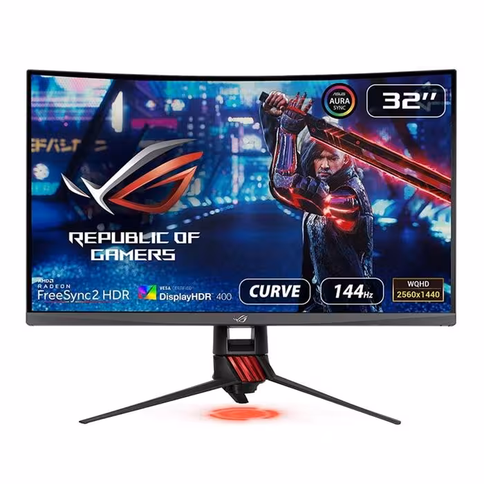 مانیتور خمیده گیمینگ32 اینچ ایسوس سری راگ مدل ایکس جی 32 وی کیو