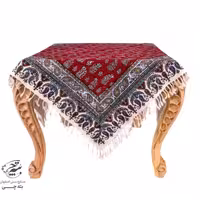 رومیزی قلمکار طرح زرشکی اعلا سایز یک متری