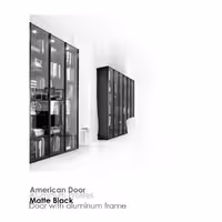 پروفیل درب کمد و کابینت مدل آمریکن استایل رنگ مشکی مات فانتونی i320 تا i329