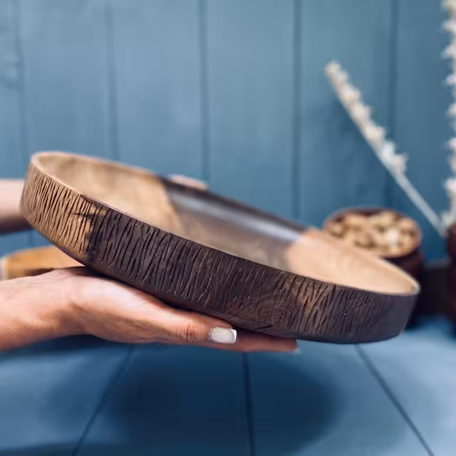 ظرف چوبی پذیرایی گردو کد 931