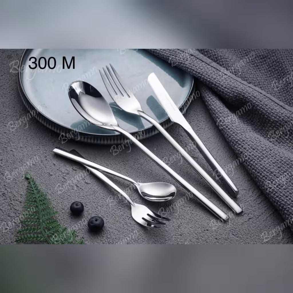 سرویس قاشق چنگال 160 پارچه برگامو مدل 300m