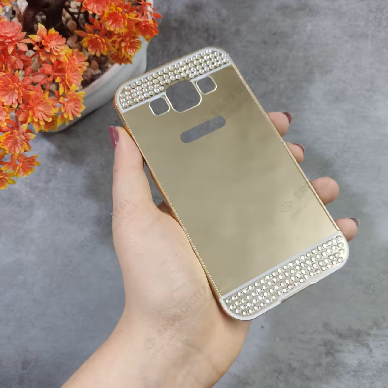 قاب گوشی Samsung Galaxy E5 مدل آینه ای نگین دار