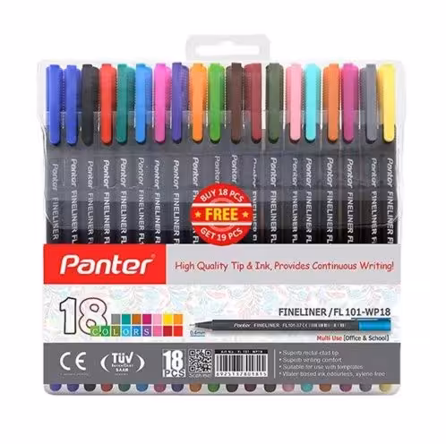 روان نویس نوک نمدی 18 رنگ پنتر