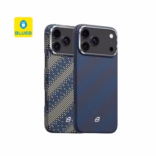 قاب بلو بافت مدل Blueo Gilded Tactile Woven Galaxy Aramid Fiber Magnetic Case مناسب برای Apple iPhone 16 Pro