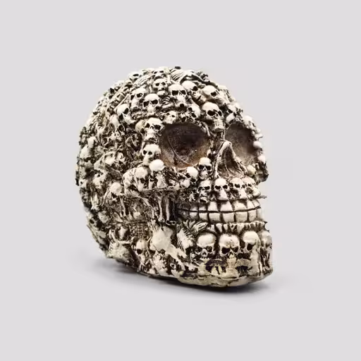مجسمه جمجمه مدل FullSkulls رنگ استخوانی کد Shah934