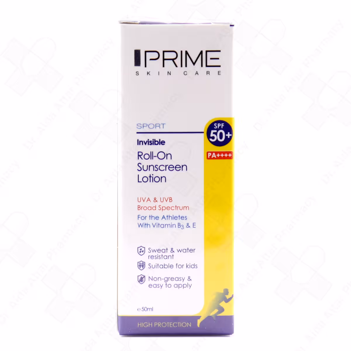 لوسیون رولی ضد آفتاب  SPF50 پریم فاقد رنگ 50 میلی لیتر