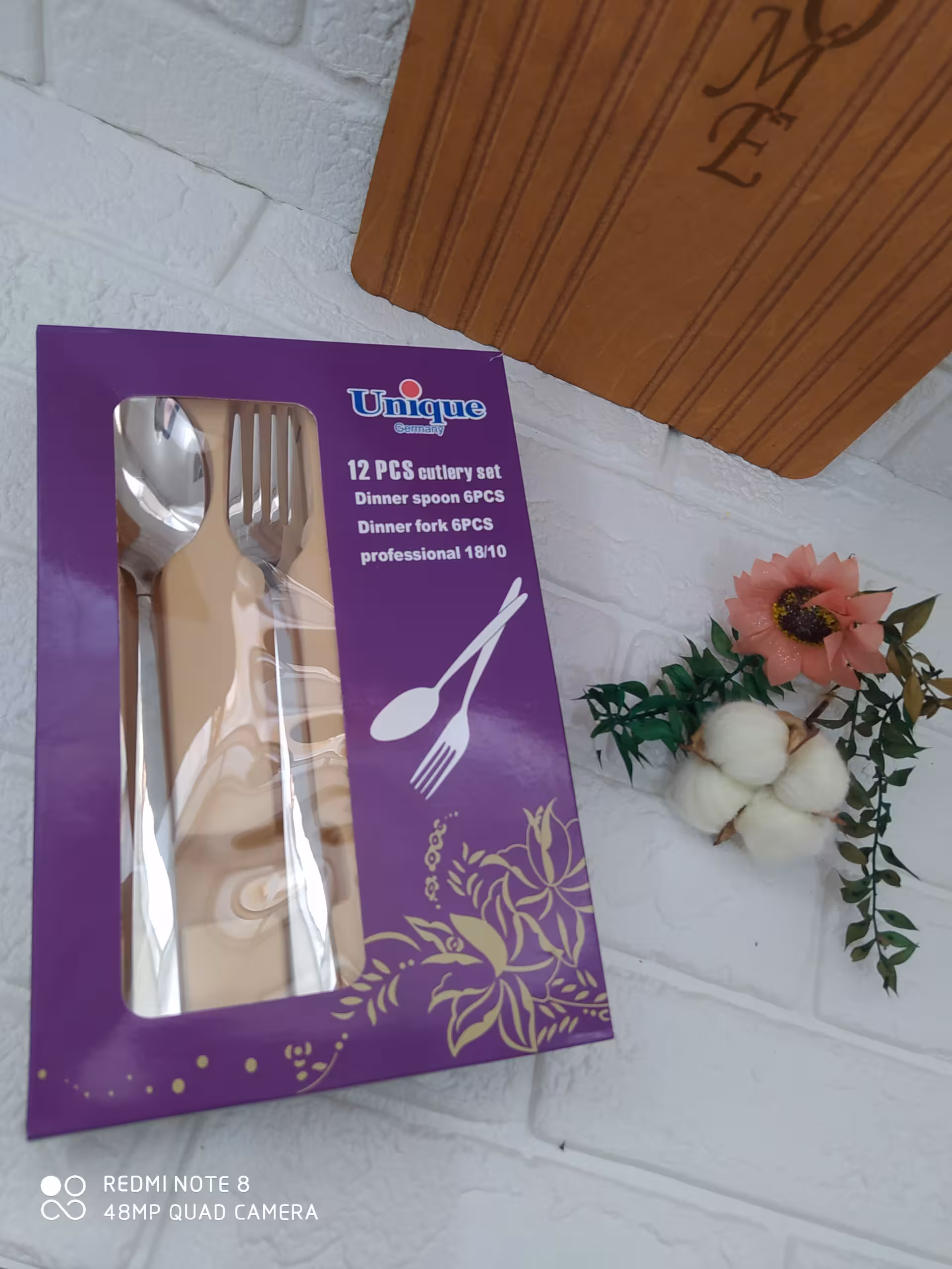 قاشق و چنگال یونیک حک شده نگیر جعبه ای