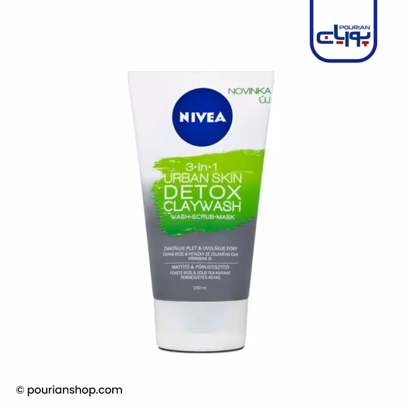 ماسک 3 در 1صورت Detox نیوا مناسب پوست چرب و آکنه ای