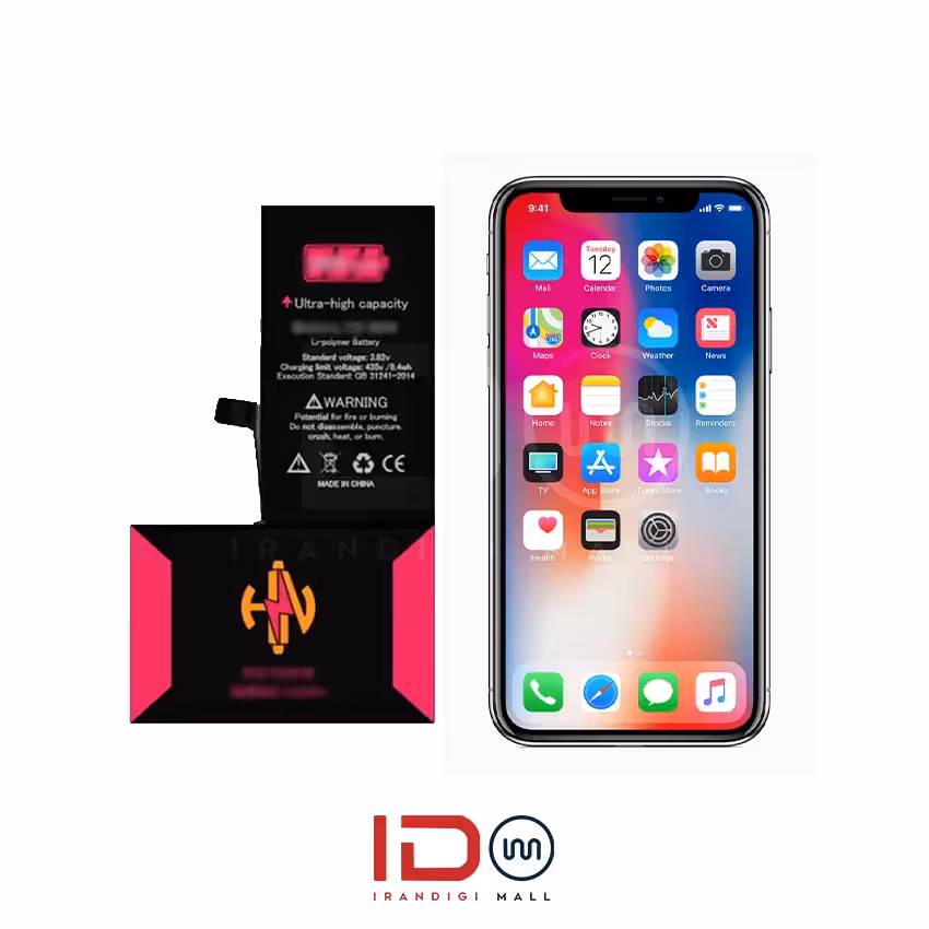 باتری تقویتی گوشی اپل مدل iPhone X با یک سال گارانتی بی قید و شرط