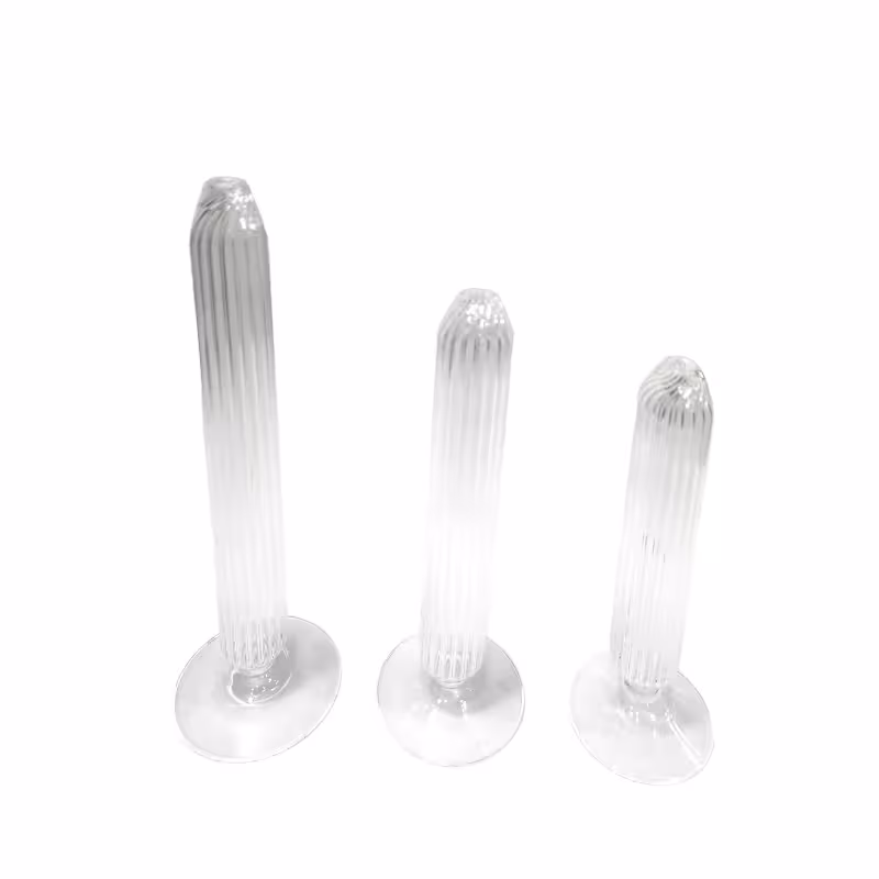 ست سه عددی جا شمعی مدادی شیار دار