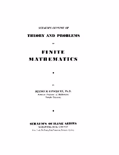 خرید و دانلود نسخه کامل کتاب Theory and Problems of Finite Mathematics. Schaums Outlines