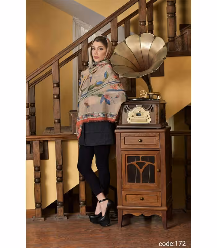 روسری نخی قواره بزرگ ترک