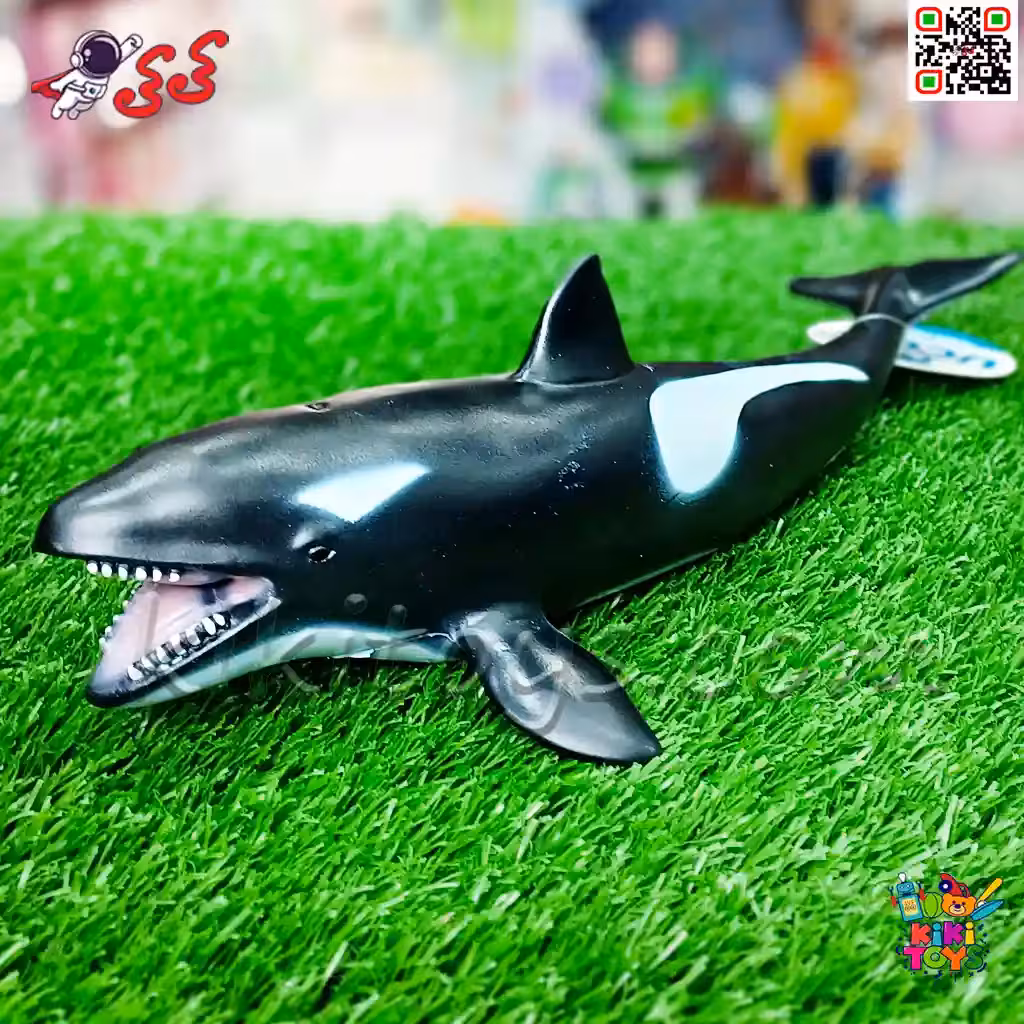 فیگور نهنگ قاتل اورکا حیوانات دریایی اسباب بازی سیلیکونی نرم Orca Whale