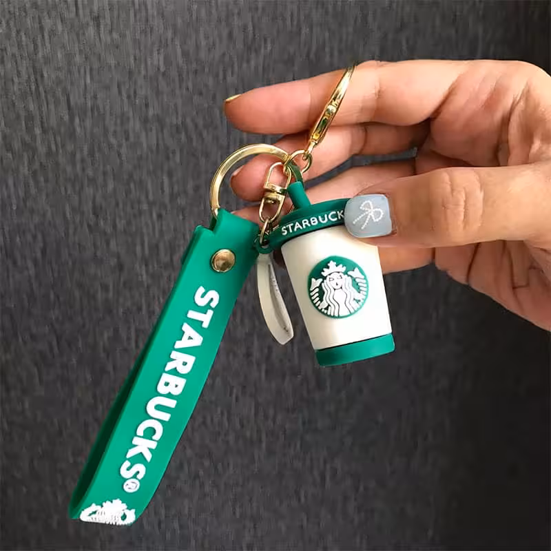 جاکلیدی سیلیکونی طرح لیوان استارباکس