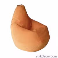 مبل شنی بین بگ با روکش مخملی نارنجی