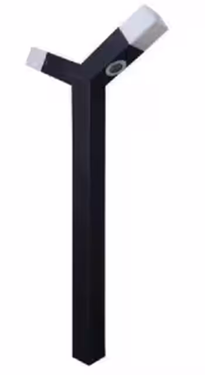 چراغ پارکی مربع دو شعله دفنی دار زمرد نور اسپرلوس