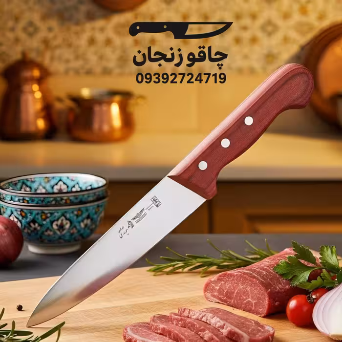 چاقو حیدری پیرگه دسته پلی وود زرشکی 7 حیدری