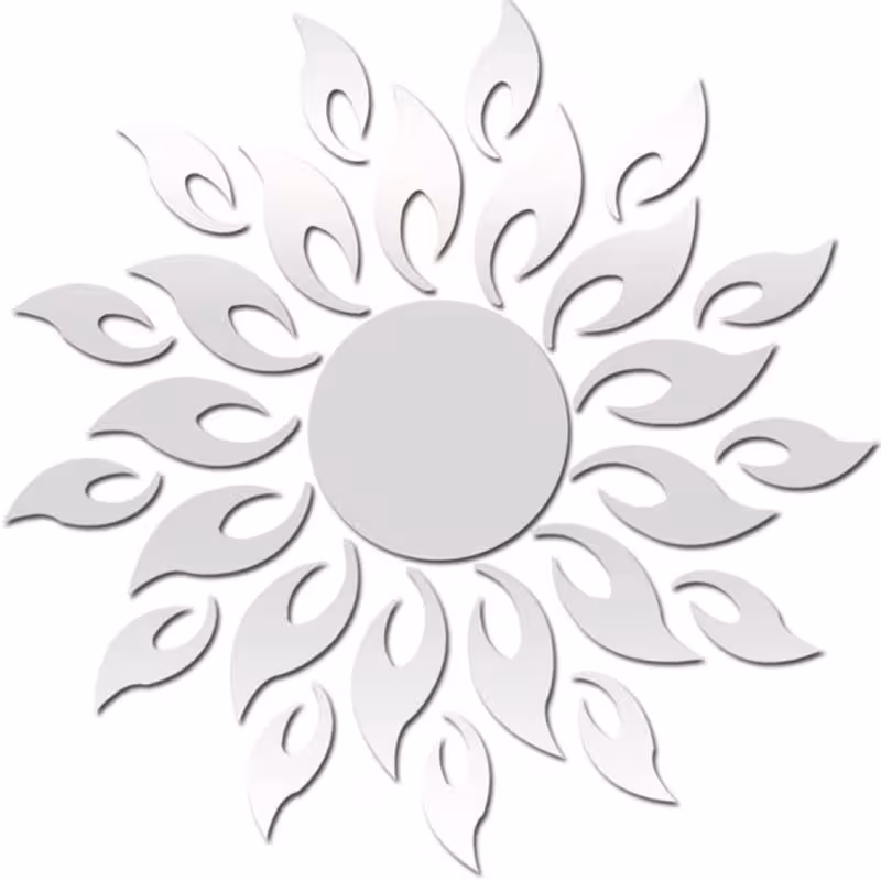 آینه پلکسی گلس مدل خورشید بسته 29 عددی