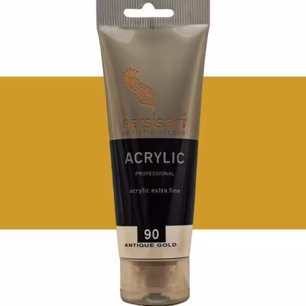 اکریلیک پرسیس آرت رنگ طلایی آنتیک حجم 75 میلی لیتر شماره ی 90