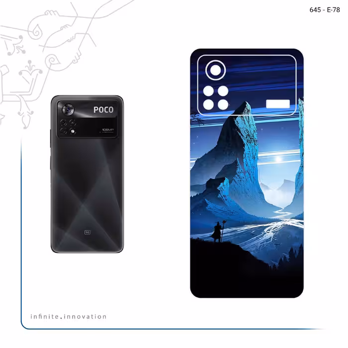 برچسب پوششی ماهوت مدل Blue Mountains Digital Art مناسب برای گوشی موبایل شیائومی Poco X4 Pro 5G