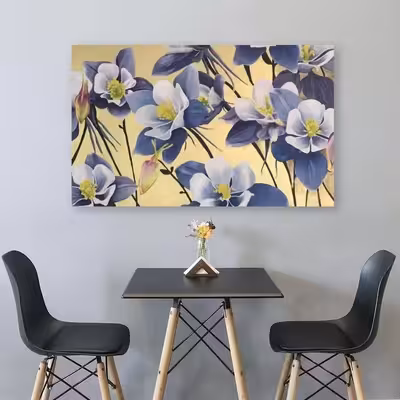 تابلو نقاشي اكريليك طرح گل كد 5