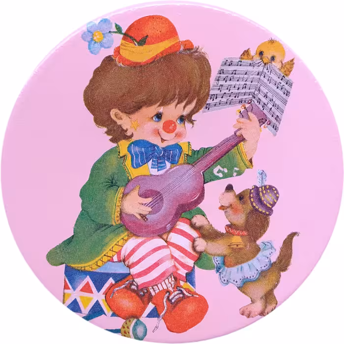 بشقاب دیوارکوب سفالی مدل جشن و شادی مجموعه 2 عددی