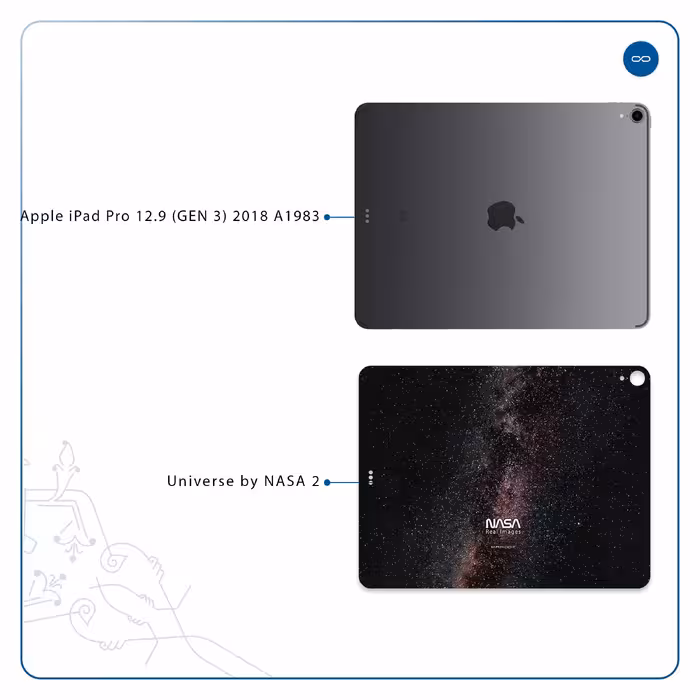 برچسب پوششی ماهوت مدل Universe-by-NASA-2 مناسب برای تبلت اپل iPad Pro 12.9 (GEN 3) 2018 A1983