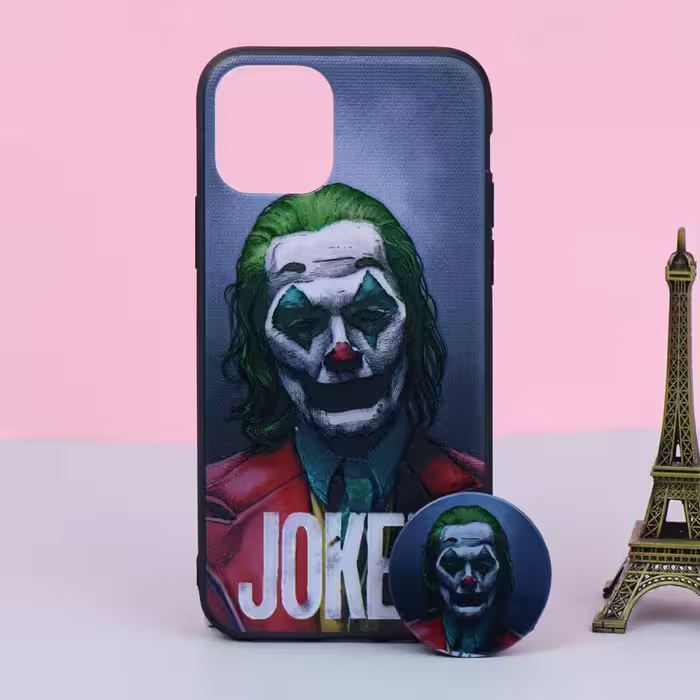 کاور مدل جوکر مناسب برای گوشی موبایل اپل iPhone 11 Pro به همراه پاپ سوکت