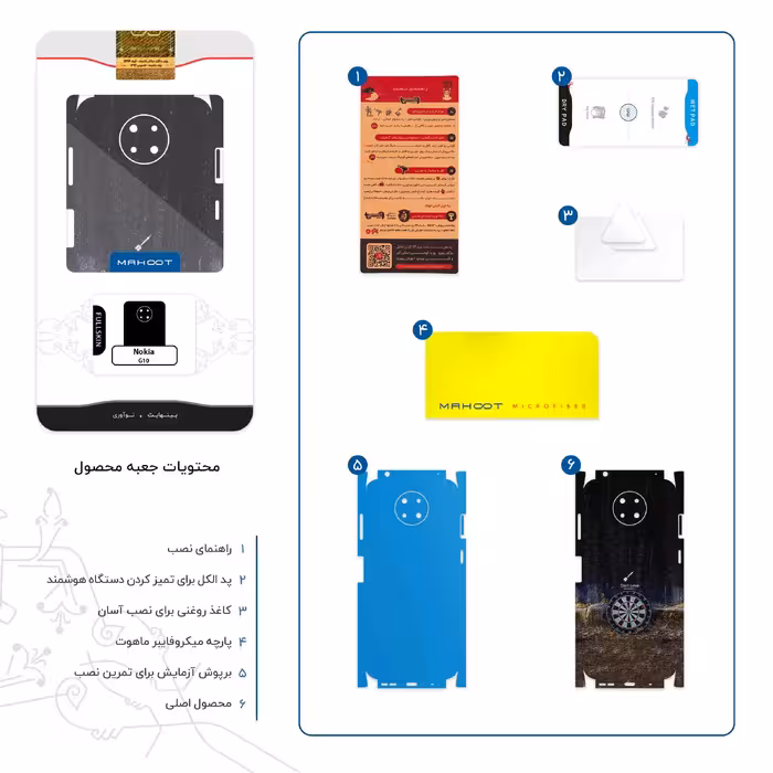 برچسب پوششی ماهوت مدل Dart-FullSkin مناسب برای گوشی موبایل نوکیا G10