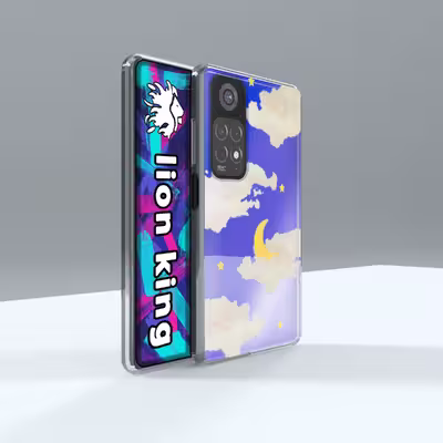 کاور لاین کینگ مدل هولوگرامی ابر وماه مناسب برای گوشی موبایل شیایومی Redmi Note 11 Global Note 11S