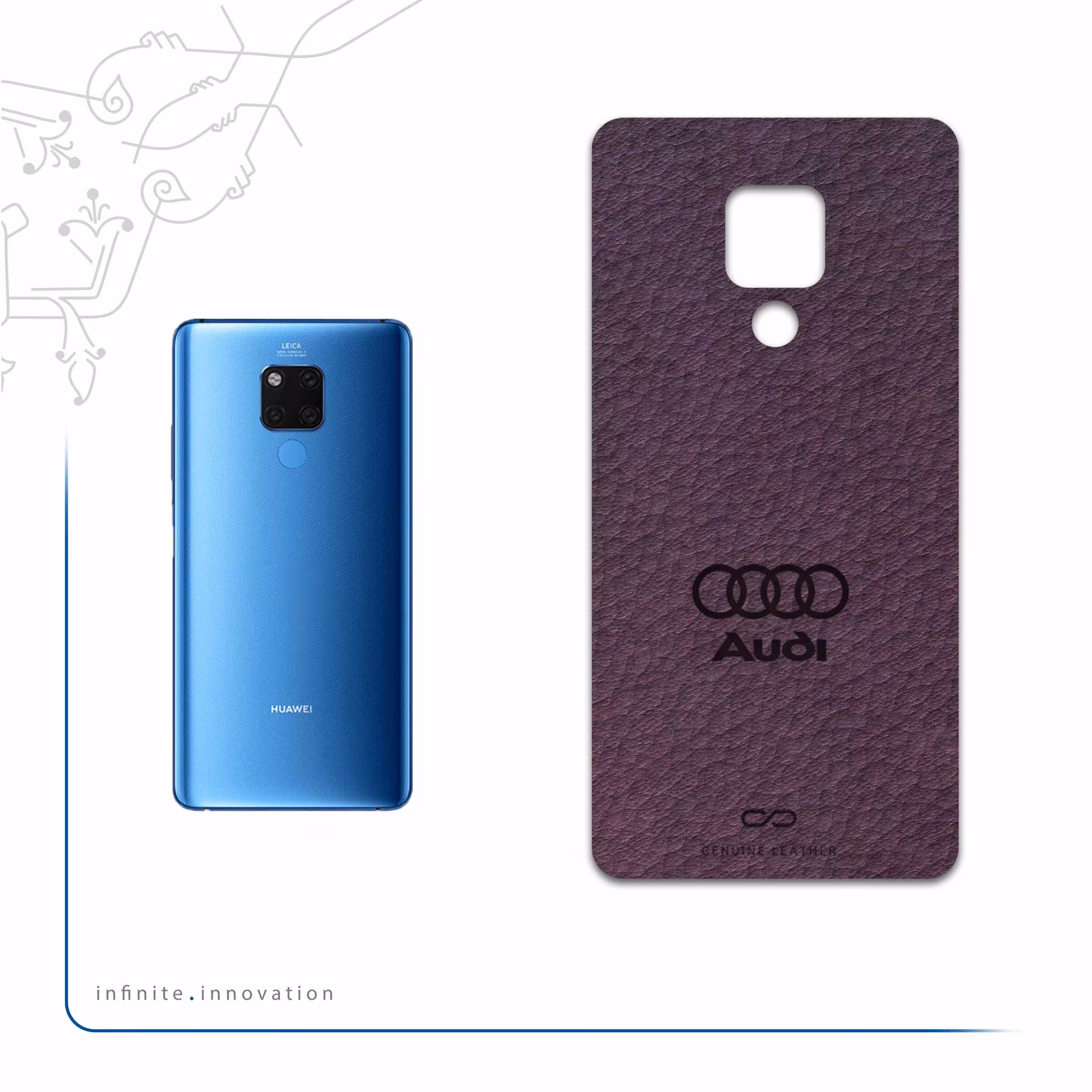 برچسب پوششی ماهوت مدل PL-AUDI مناسب برای گوشی موبایل هوآوی Mate 20 X