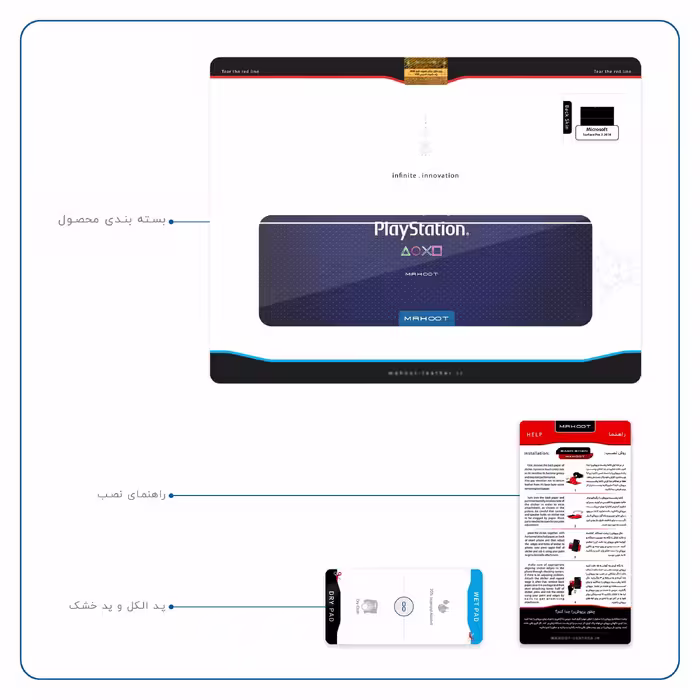 برچسب پوششی ماهوت مدل PS مناسب برای تبلت مایکروسافت Surface Pro 3 2014